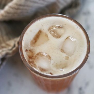 A photo of sarsaparilla root tea.