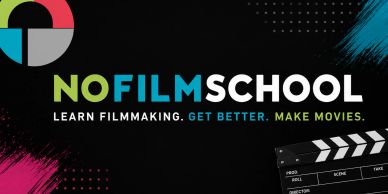 No Film School logo promoting filmmaking education and improvement.