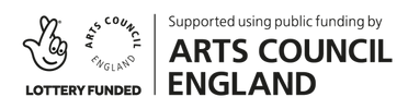 Arts Council England logo - featuring the national lottery crossed fingers icon 