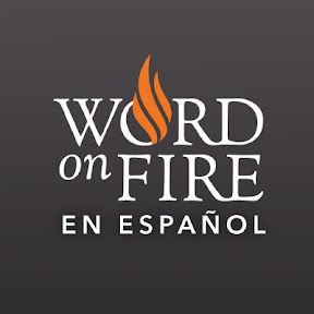 Logo of Word on Fire en Español with a flame design.