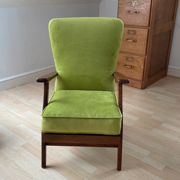 Re-upholstered Mid Century Chair 