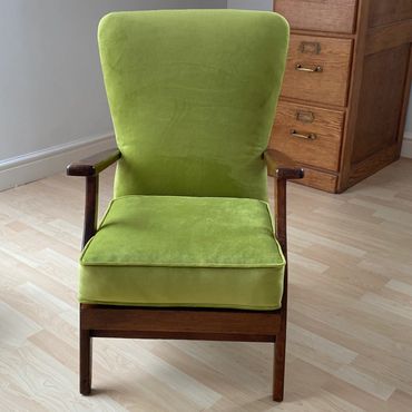 Re-upholstered Mid Century Chair 