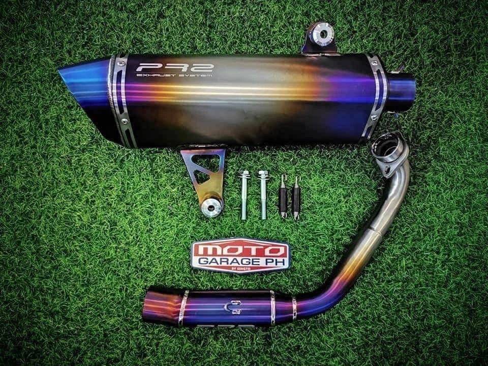 PR2 REAL TITANIUM BURN SERIES EXHAUST PIPE XMAX