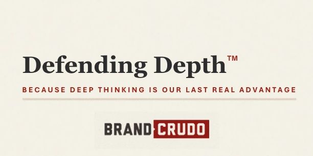Defending Depth slogan emphasizing deep thinking as a key advantage.