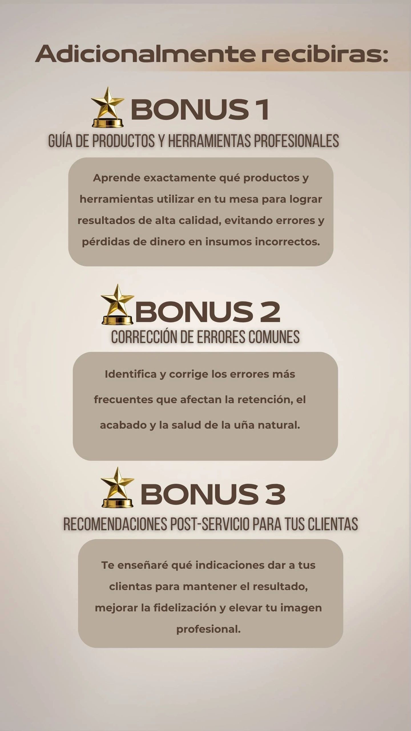 Tres bonos para mejorar tus habilidades profesionales y servicio al cliente.