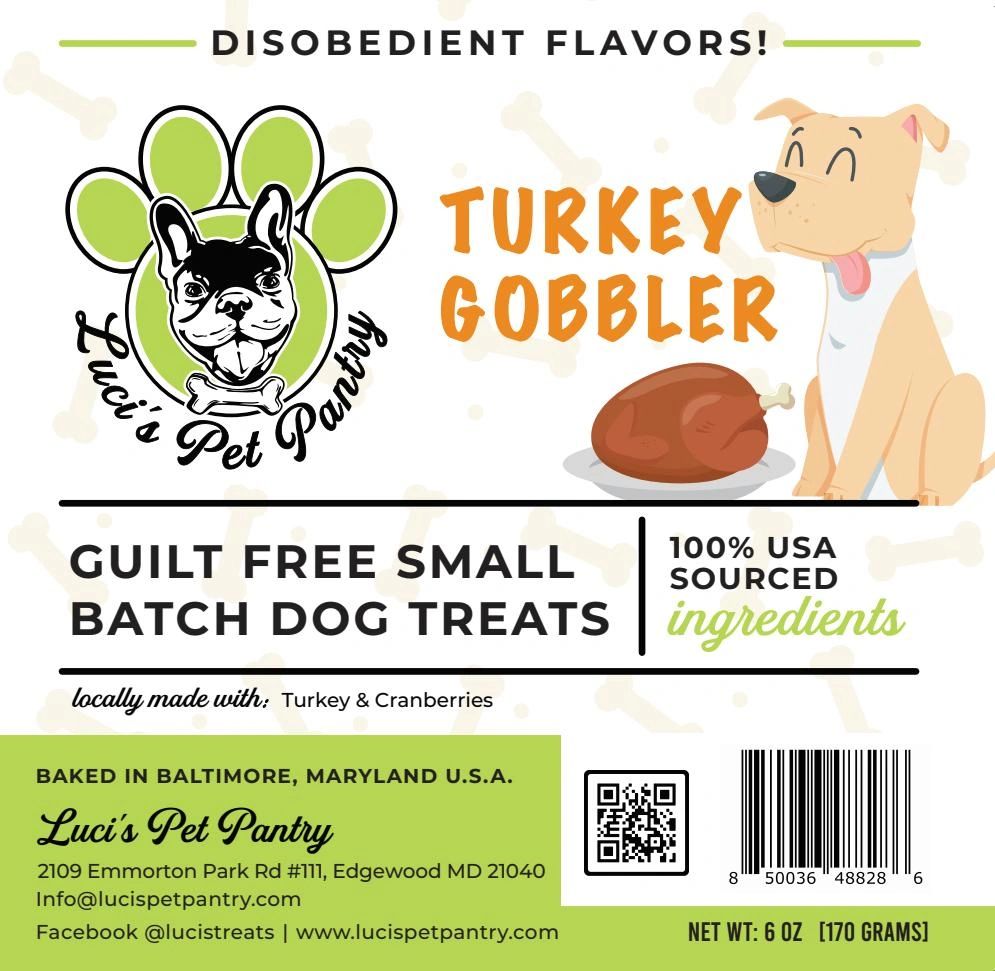 Turkey Gobbler "Turkey & Cranberry Biscuits" Homemade Dog & Puppy Throughout Dog Treat Label Template
