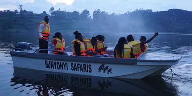 boating on the lake Bunyonyi by Bunyonyi Safaris