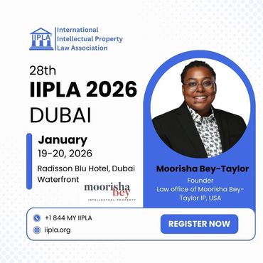 Conference announcement for IIPLA 2026 in Dubai with Moorisha Bey-Taylor as founder speaker.