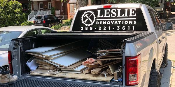 Leslie Renovations truck in Toronto