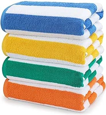 Utopia Towels 4 Pack Cabana Stripe Beach Towels (30x60 inches)#Amazon Finds Canada