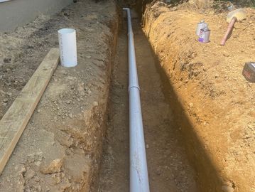 Sewer line excavation and install