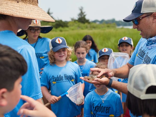 Marine Science lesson Explorer Camp Summer program softshell crab.