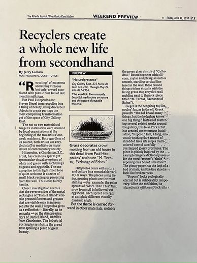 Newspaper clipping featuring Rec lye crate a whole new life heading"