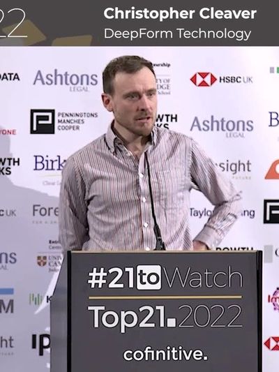 DeepForm CEO Chris Cleaver at #21toWatch