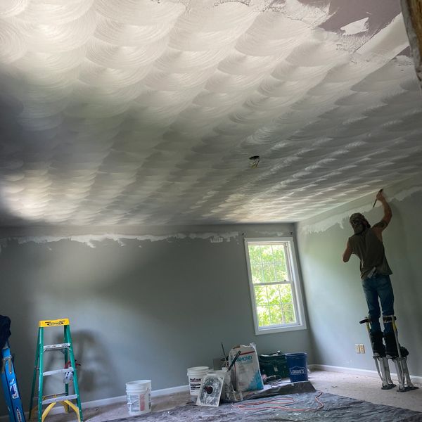 New professional plaster ceiling, swirl plaster finish, scroll plaster finish, drywall rhode island