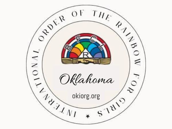Logo of the International Order of the Rainbow for Girls Oklahoma chapter.