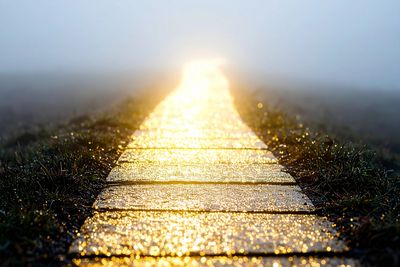 A clear path illuminated forward