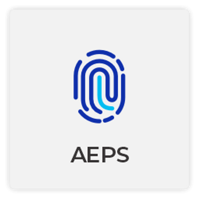 AEPS logo featuring a stylized fingerprint design in blue tones.