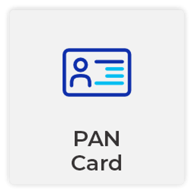 Icon representing a PAN Card with a user silhouette and text lines.