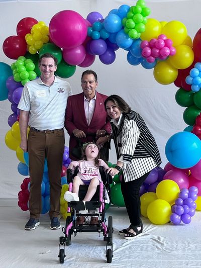 Lane & Libby Hagan with Coach Nick Saban and Miss Terry from the 2024 Nick’s Kids Luncheon