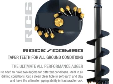 RC6 Rock Combo auger with taper teeth for all ground conditions.