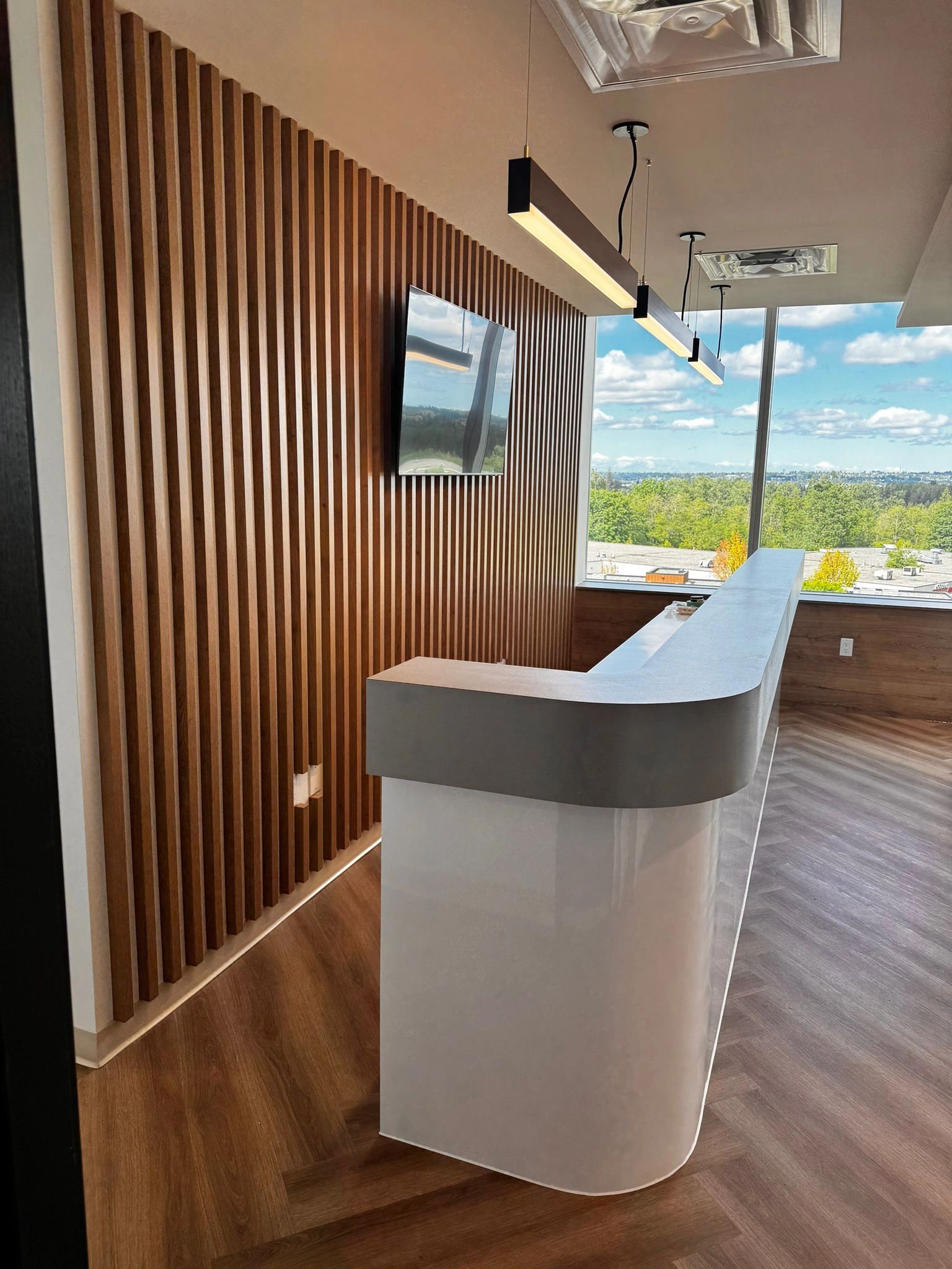 High-end retail millwork installation with custom cabinetry in Vancouver, BC.

