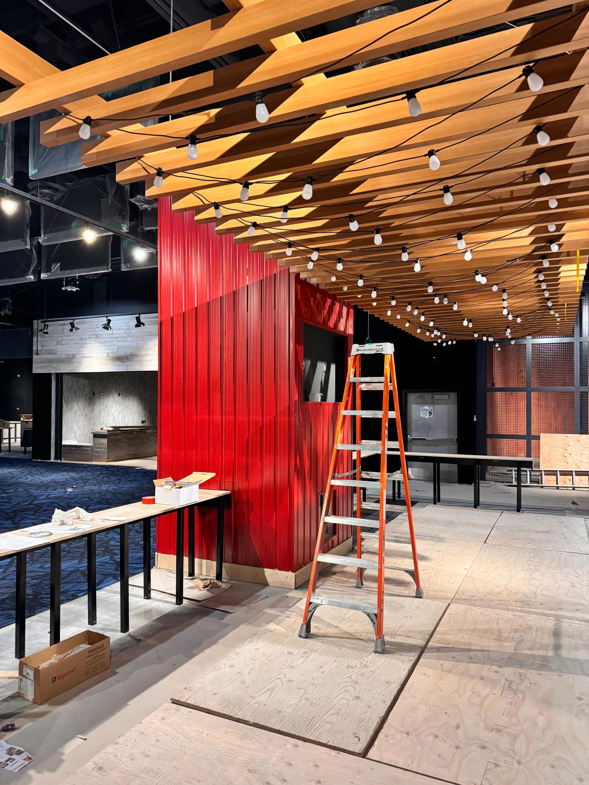 Luxury interior millwork installation with custom wood elements in Vancouver, BC, Canada