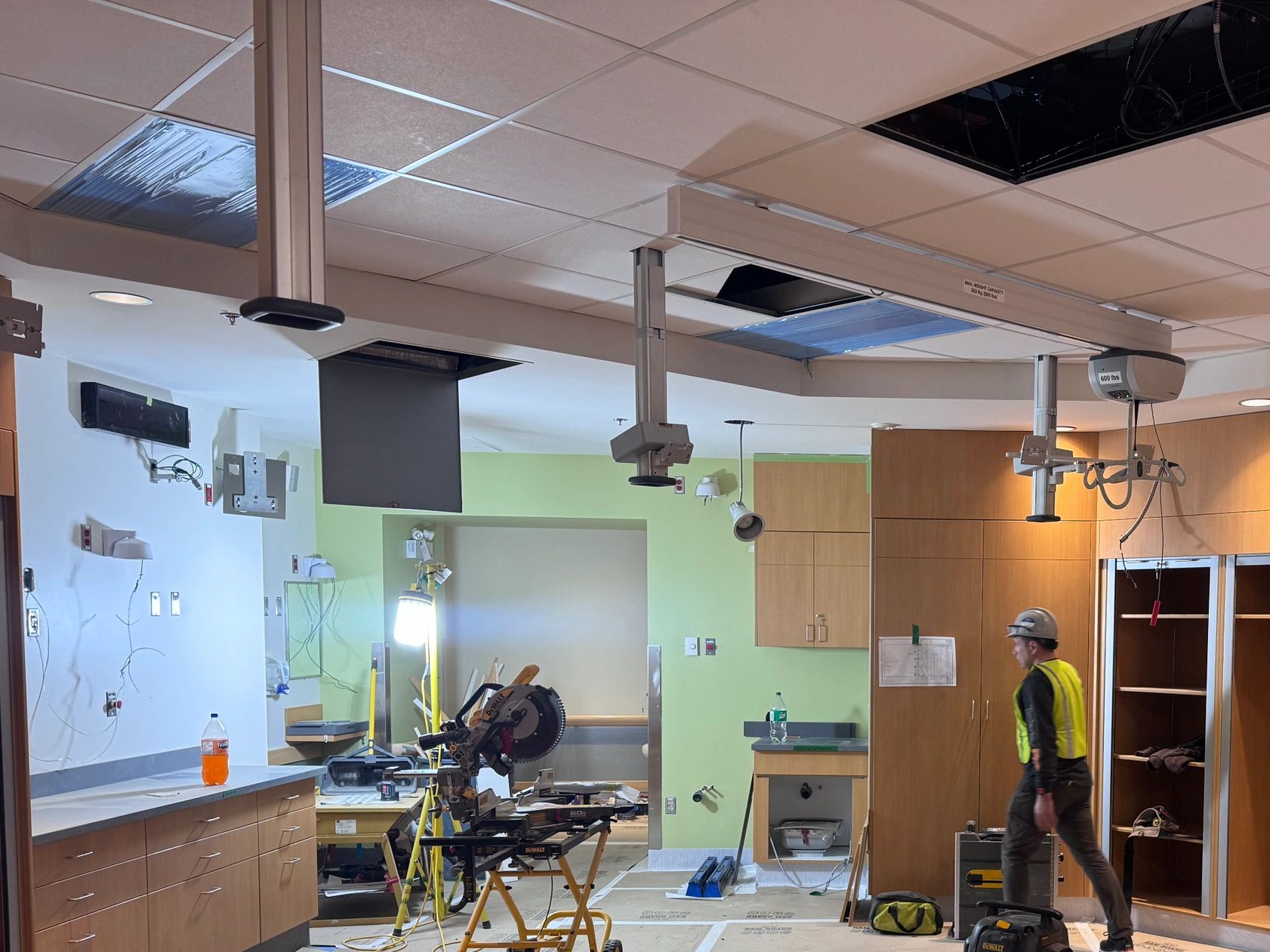Medical facility millwork installation custom cabinets and wall units in Prince George BC
