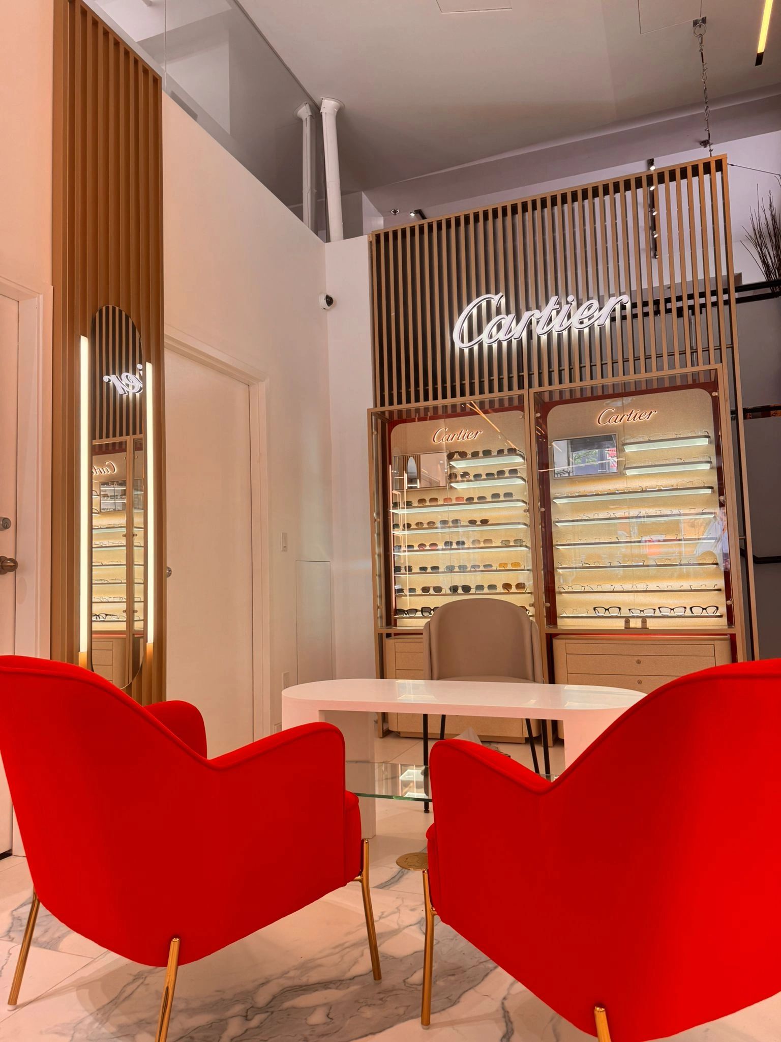 Office millwork installation including built-in wood casework in Vancouver, BC.