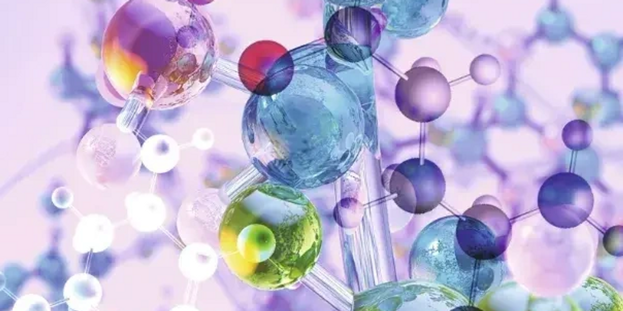 Image of a Microscopic view of Peptide chains