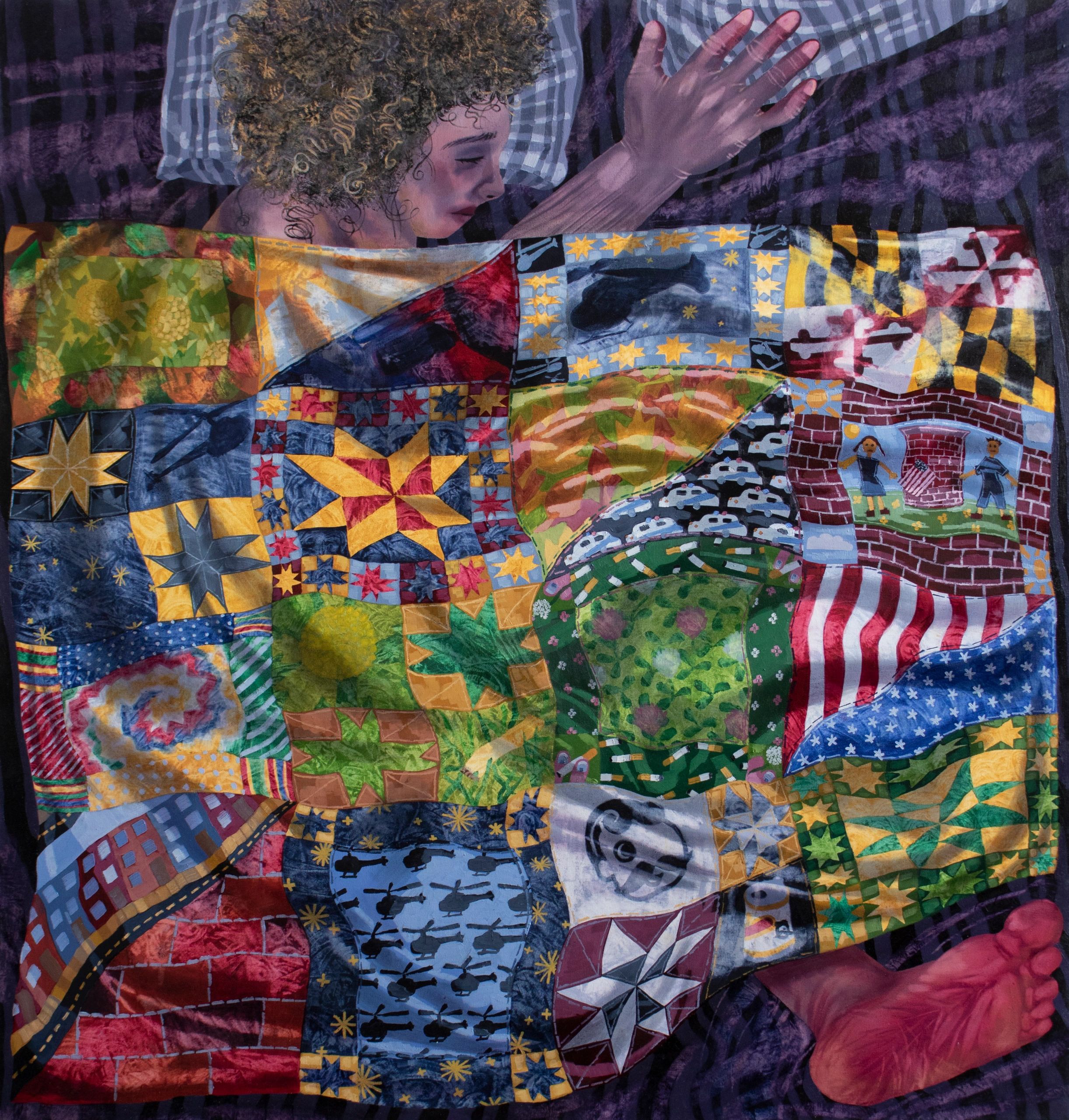 Heavy Quilt
50x50”
Oil on canvas, 2017