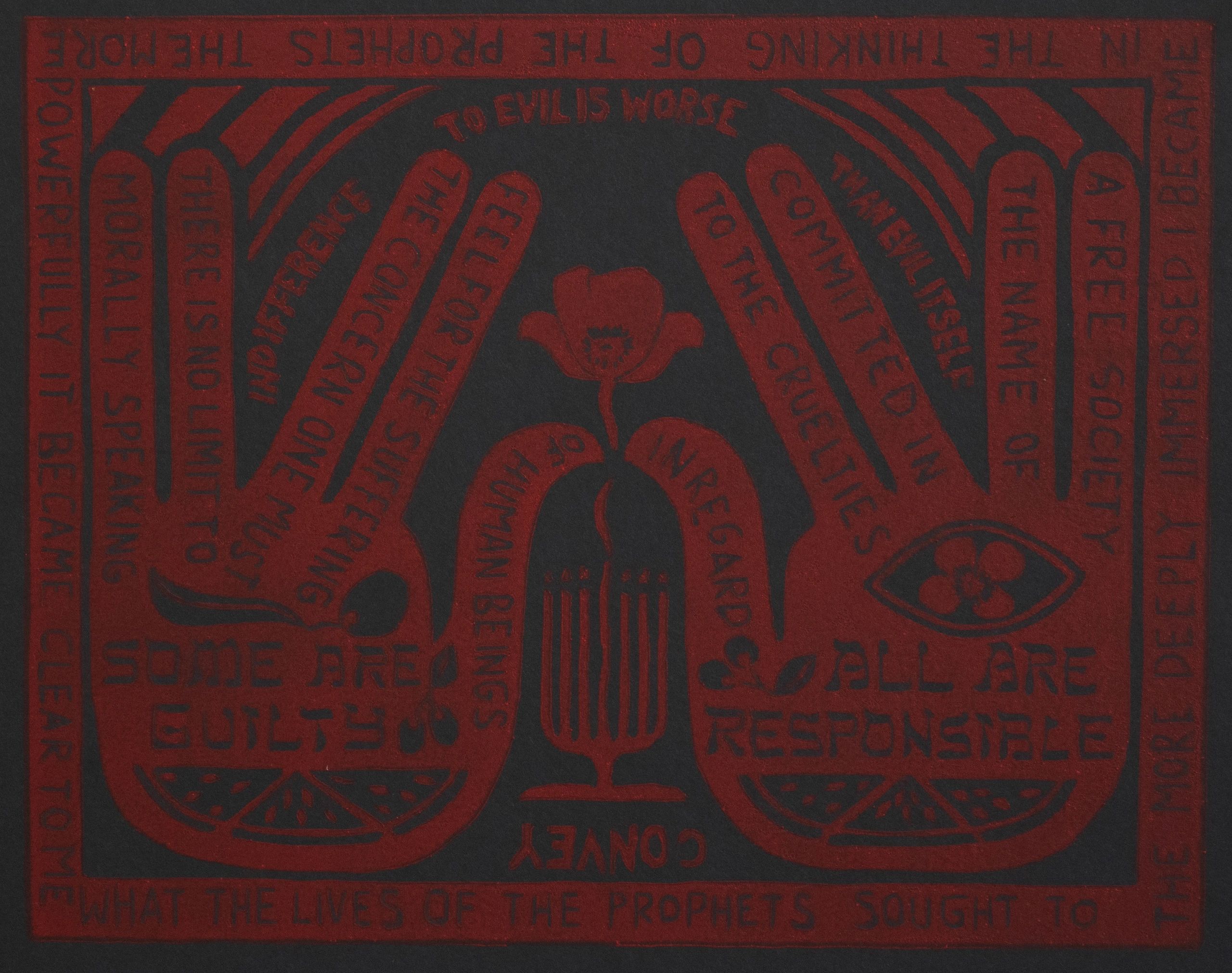Lives of the Prophets, red on black
