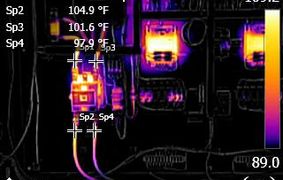 Control board multi spot thermal image