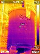 Commercial steel tank thermal image