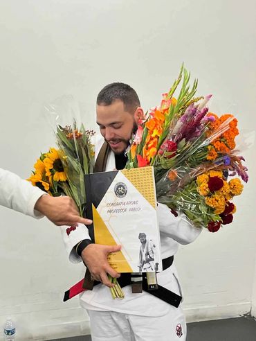 9/21 - Our Professor Pablo Rosario receiving his black belt!