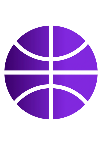 A purple basketball 
