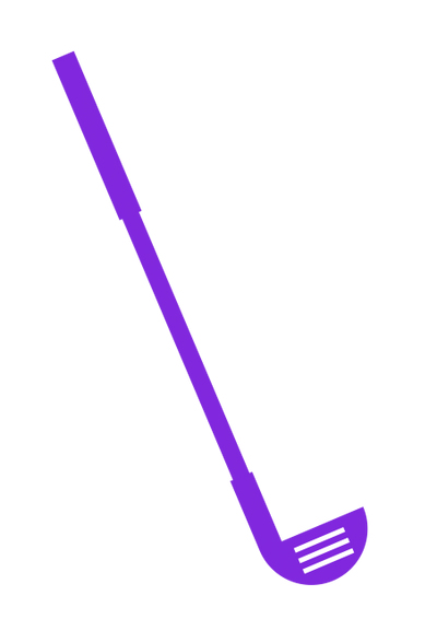 A purple golf club