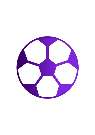 A purple soccer ball 