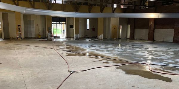 Water clean up and climate control in school