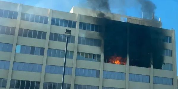 Commercial building fire