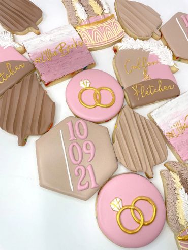 Boho Custom Wedding Shower Cookies