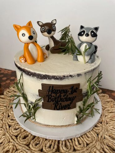 Forest Animals Birthday Cake