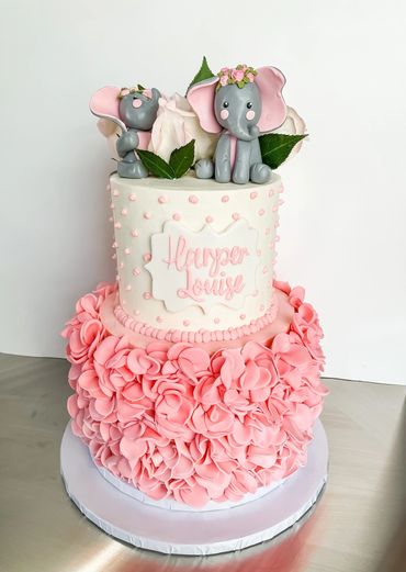 Baby Elephant Baby Shower Cake