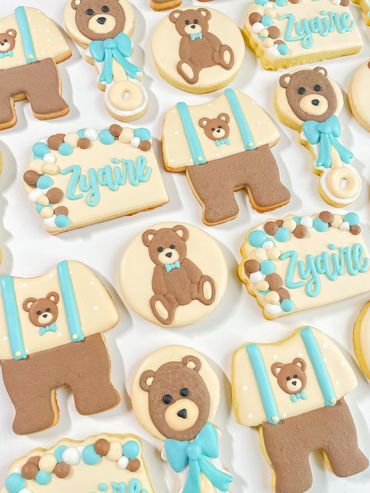 Teddy Bear Baby Shower Cookies
