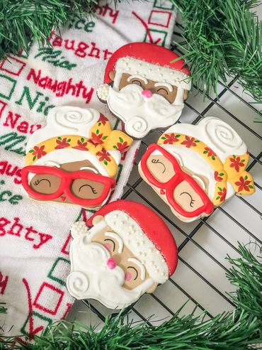 Mr. and Mrs. Claus Christmas Cookies