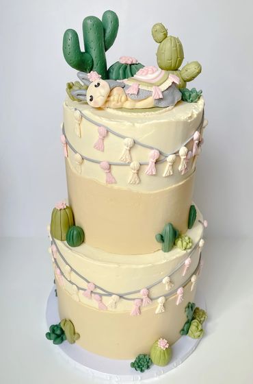 Mama Llama Baby Shower Cake