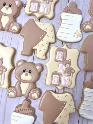Baby Bear Baby Shower Cookies