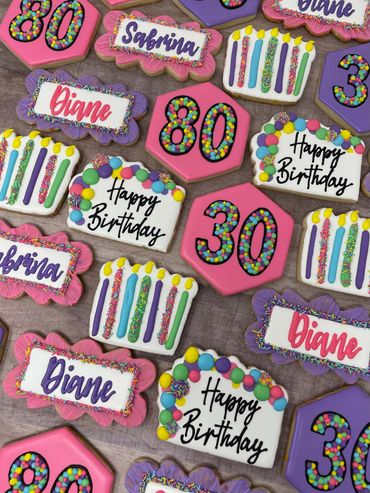 Joint 30th and 80th Birthday Bash Cookies