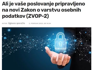 Nov zakon o varstvu osebnih podatkov ZVOP2