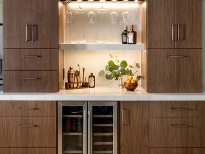 In home bar, wine celler, Dharma Construction, NW